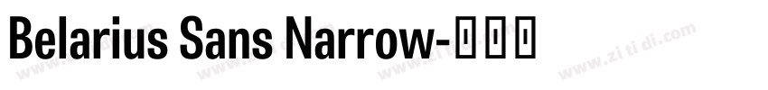 Belarius Sans Narrow字体转换